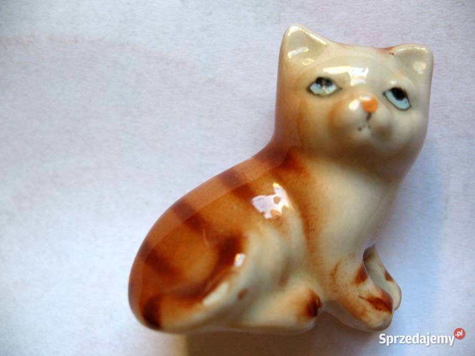 Kot rudy uroczy kotek Figurka porcelana 35 x 35 Siedlce sprzedam