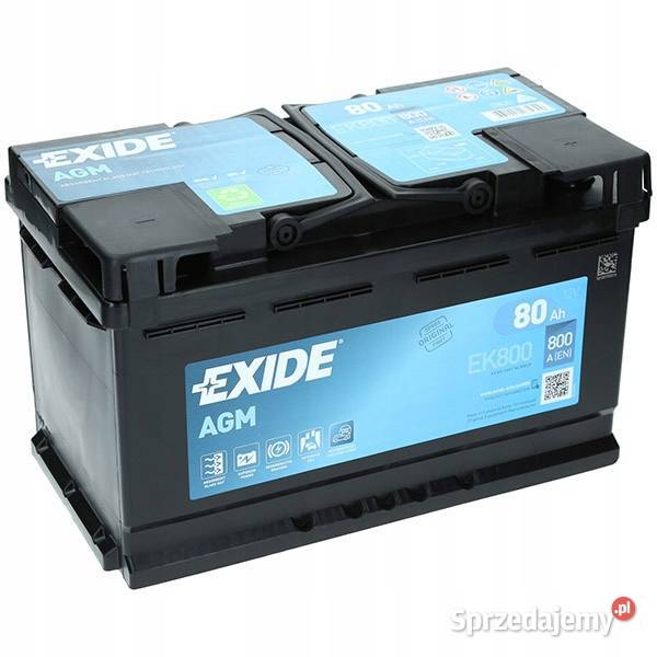 Akumulator Exide AGM 12V 80Ah 800A P L4 EK800