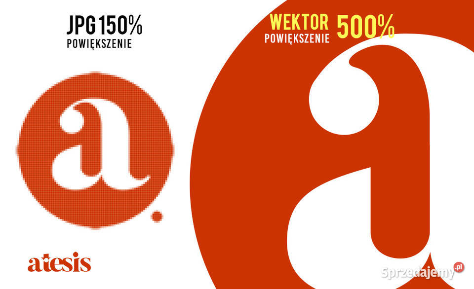 Wektoryzacja logo grafik zmiana jpg bitmapa