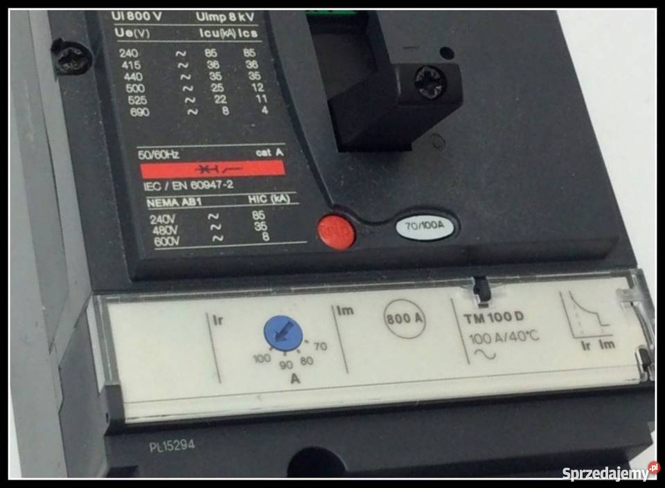 Wyłącznik SCHENIDER NSX 100f 70100 AMP