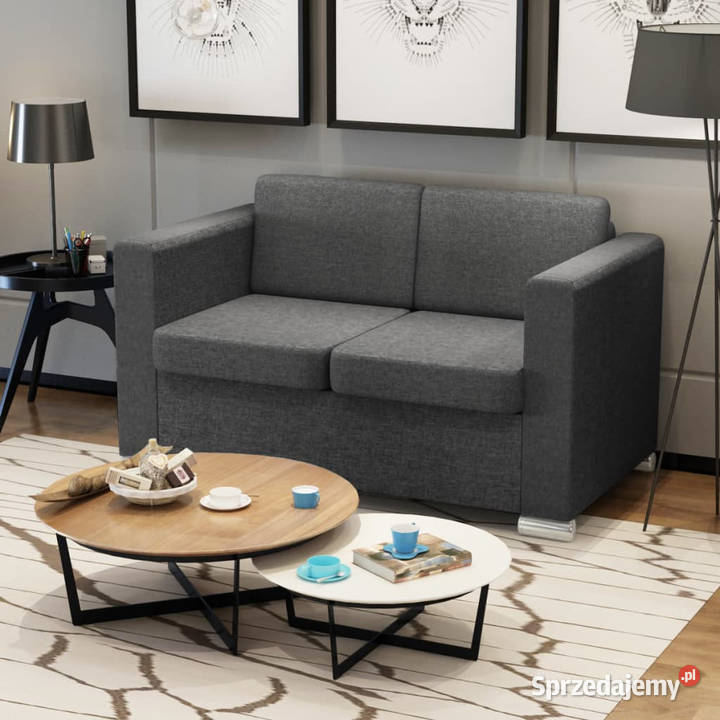 2 osobowa sofa tapicerowana ciemnoszara WM243583 mazowieckie Warszawa sprzedam