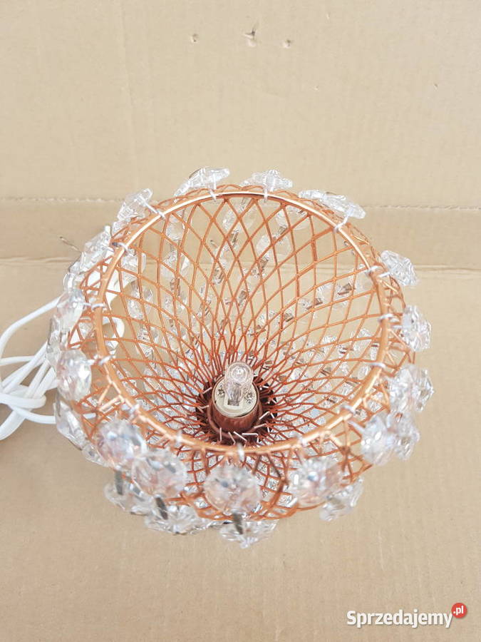 Lampa nocna stołowa TV styl GLAMOUR miedz Warszawa