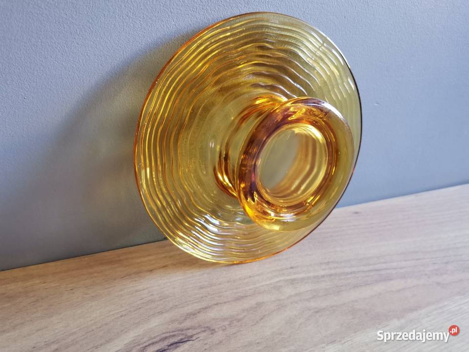 Stary wazon ikebana szkło miodowe Katowice