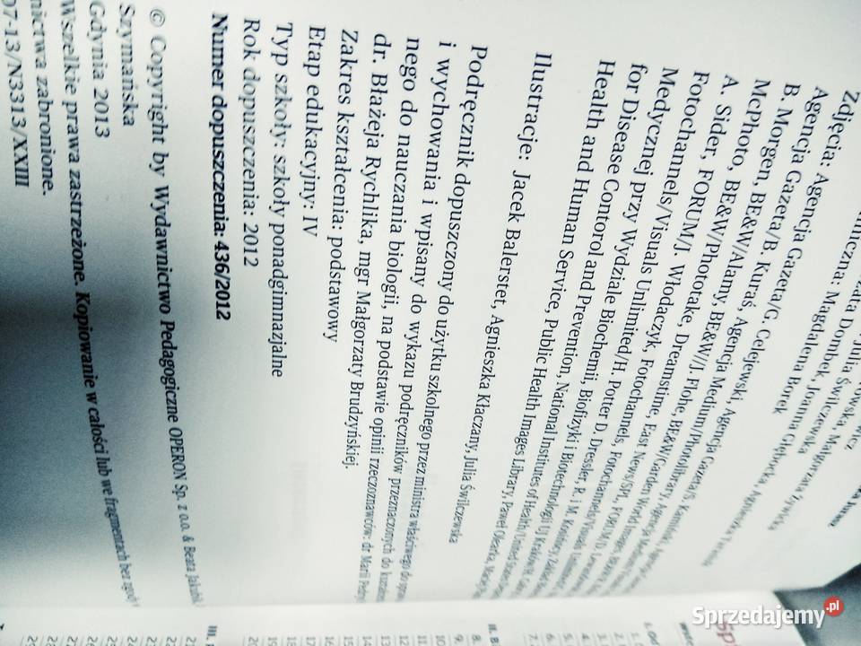 Biologia 1 podstawowa operon ponadgimnazjalne Warszawa