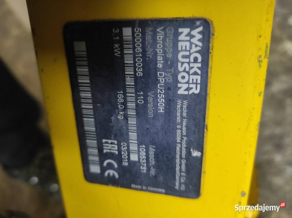 Zagęszczarka Wacker Neuson 2018 Pozostałe Grudziądz
