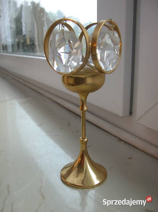 Weinert Gold Crystal świecznik w stylu art deco Świeczniki Gorzów Wielkopolski