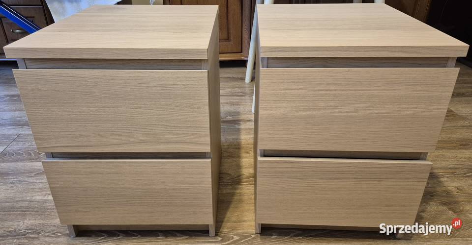 2x MALM Komodaszafka nocna 2 szuflady okleina Łódź