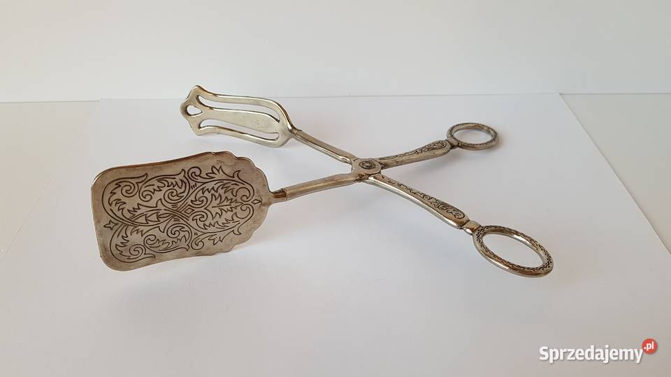Stare platerowane szczypce do ciasta ciastek Dąbrowa Górnicza