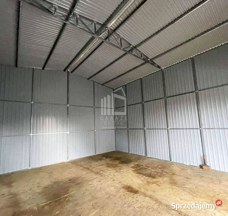 Garaż blaszany 4x6m brama dwuskrzydłowa drzwi Szczecinek