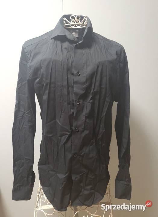 Męska czarna koszula stan idealny HM S Warszawa