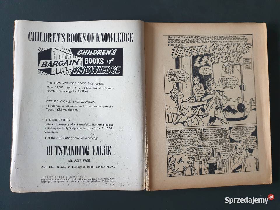 Secrets Unknown komiks w języku angielskim 1967 czarno-biały