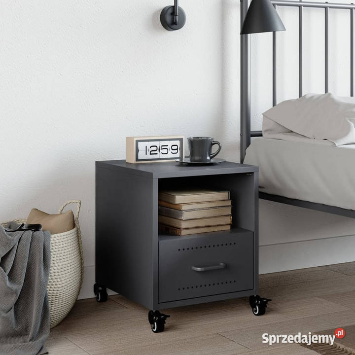 Szafka nocna antracytowa 36x39x435 stal WM846708 Warszawa
