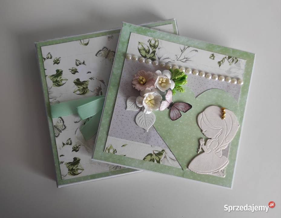 Kartka ręcznie robiona na Komunię Świętą z Łódź