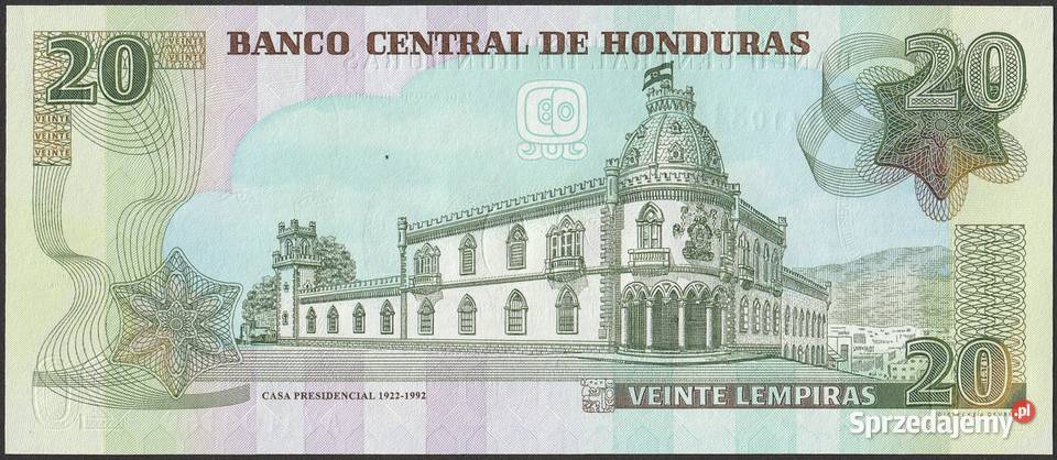 HONDURAS 20 LEMPIRAS 2004 STAN BANKOWY UNC Łódź