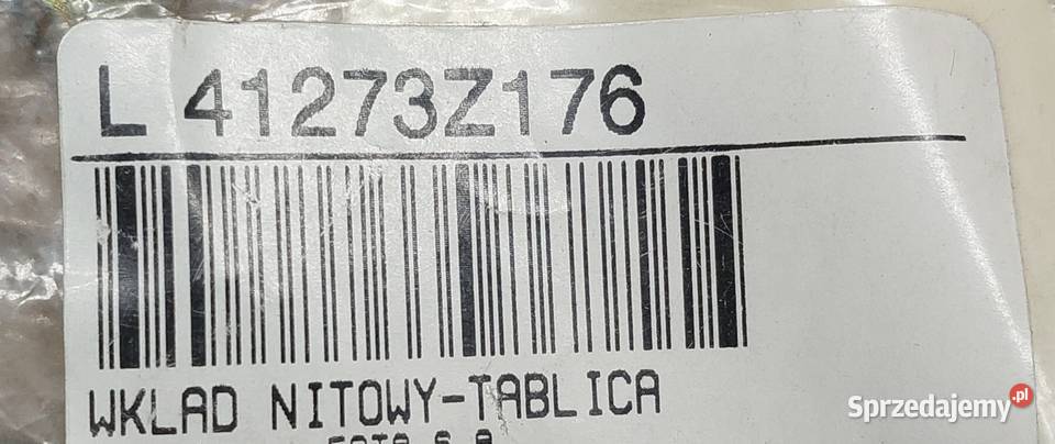 NAKRĘTKI NITOWE MOCUJĄCE TABLICĘ REJESTRACYJNĄ osobowe dolnośląskie Mielęcin sprzedam