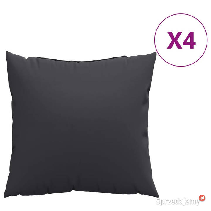 Poduszki na sofę 4 czarne 50x50 tkanina WM360388