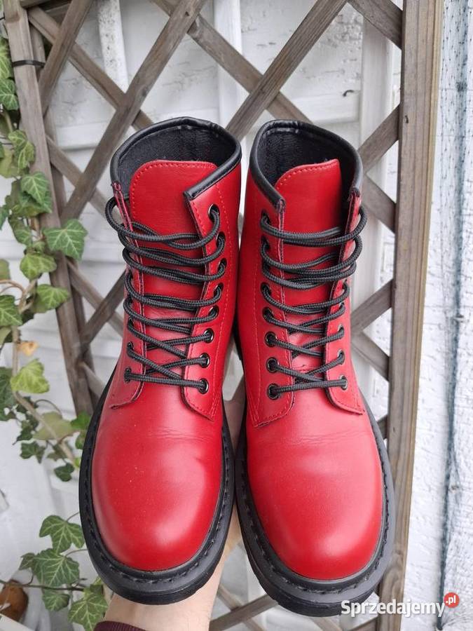Czerwone botki 36 Primadonna wysokie buty glany Kraków