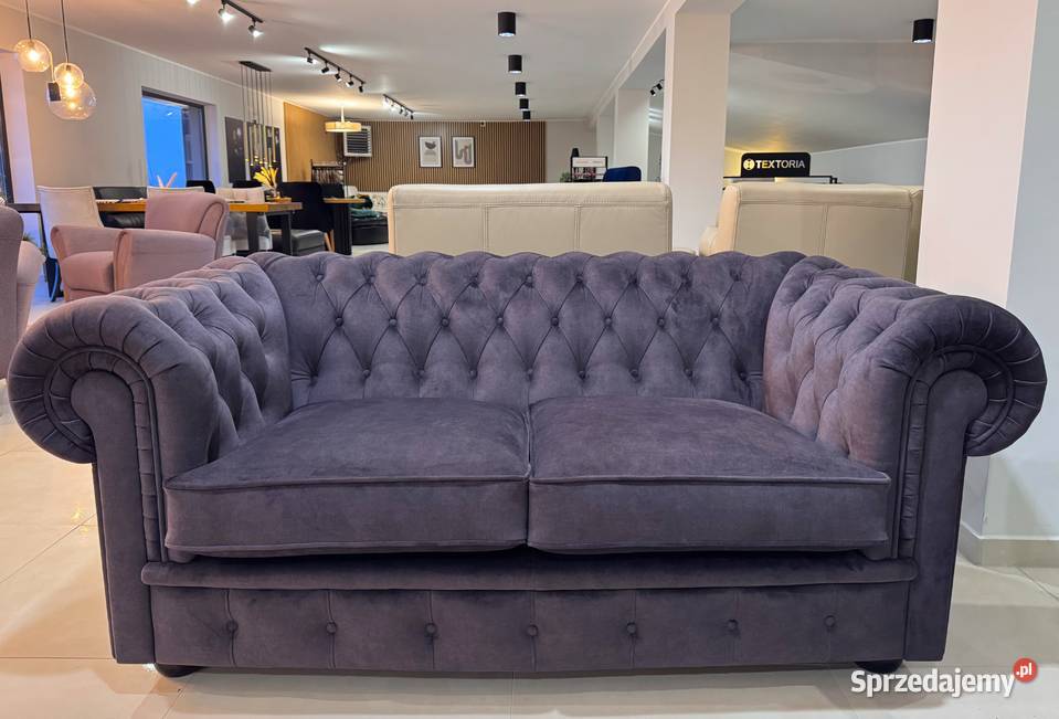 Chesterfield pikowany zestaw wypoczynkowy Warszawa