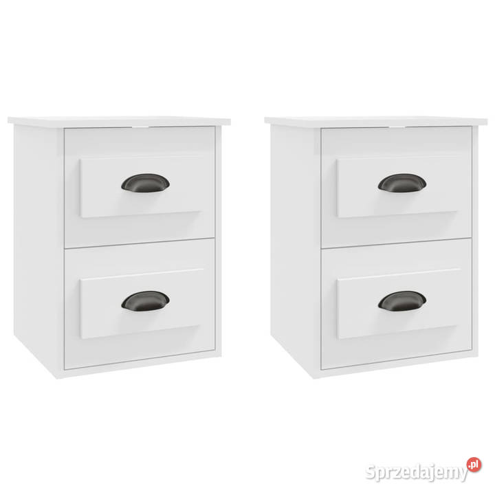 Wiszące szafki nocne 2 białe 415x36x53 WM816393 Nocne sprzedam