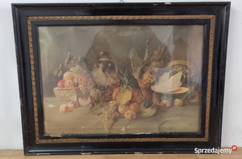 Stary obraz martwa natura E Mlling lubuskie