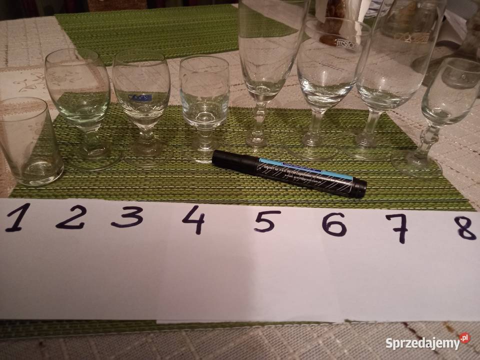 Kieliszki nowe rozne PRL SPOŁEM wodka wino i Lublin