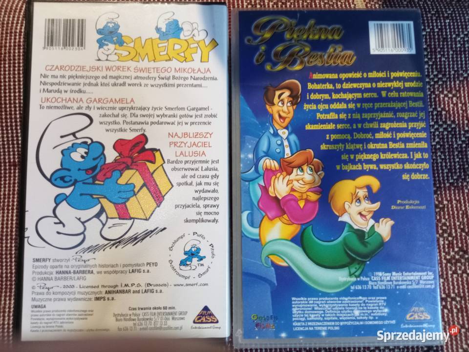 Kasety VHS Smerfy Piękna i Bestia Świdnica