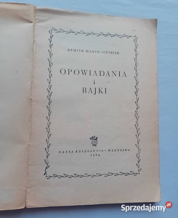 D MaminSibiriak Opowiadania i bajki Nasza Antykwariat wielkopolskie Koźminek