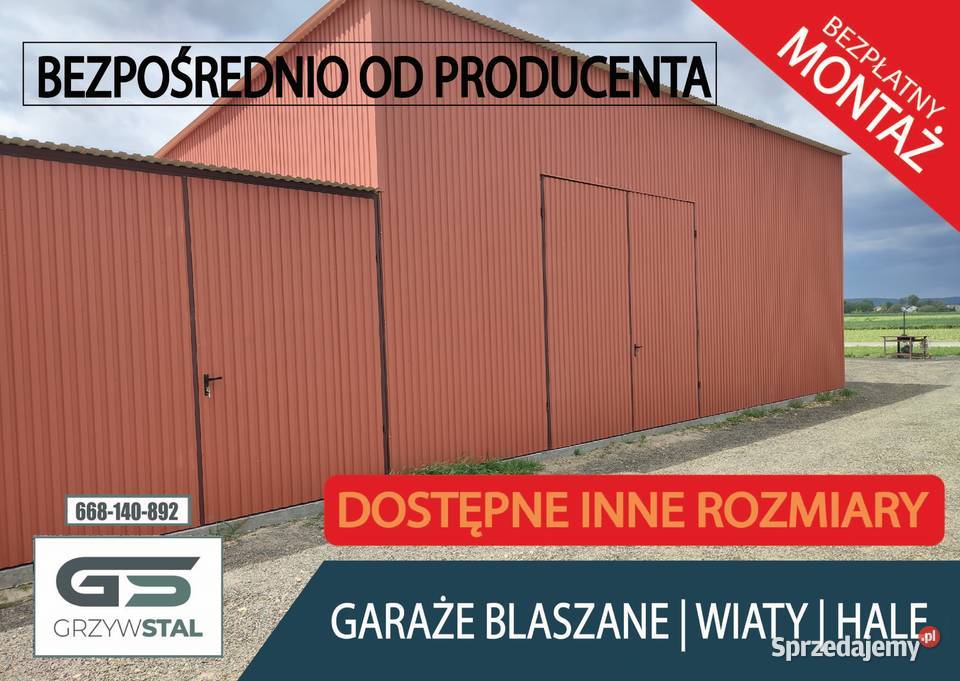 C82 Garaż Blaszany Wiata HalaMagazyn Jawornik