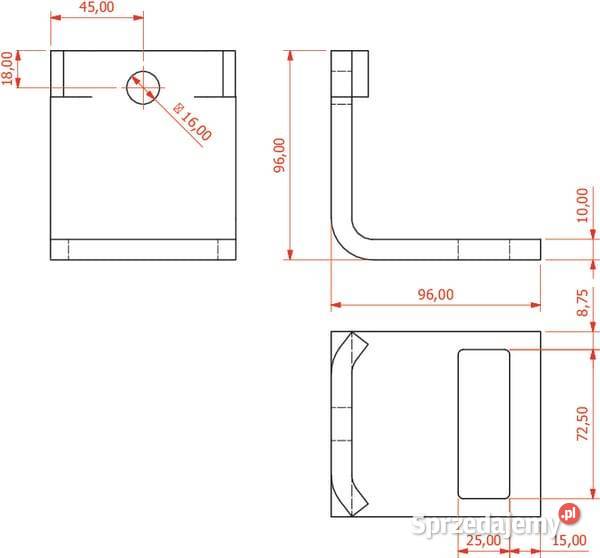 Uchwyt zęba 70x12mm rama 60x60mm CP301 małopolskie Kamionna sprzedam