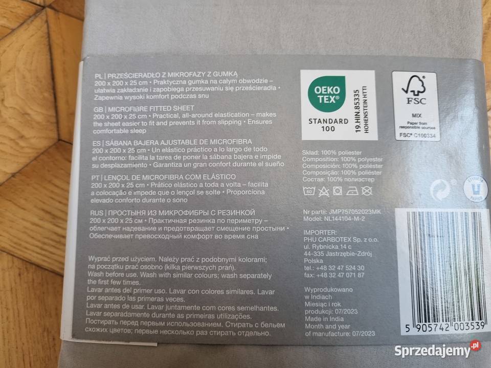 SMUKEE Prześcieradło z mikrofazy z gumką 200 x Lublin sprzedam