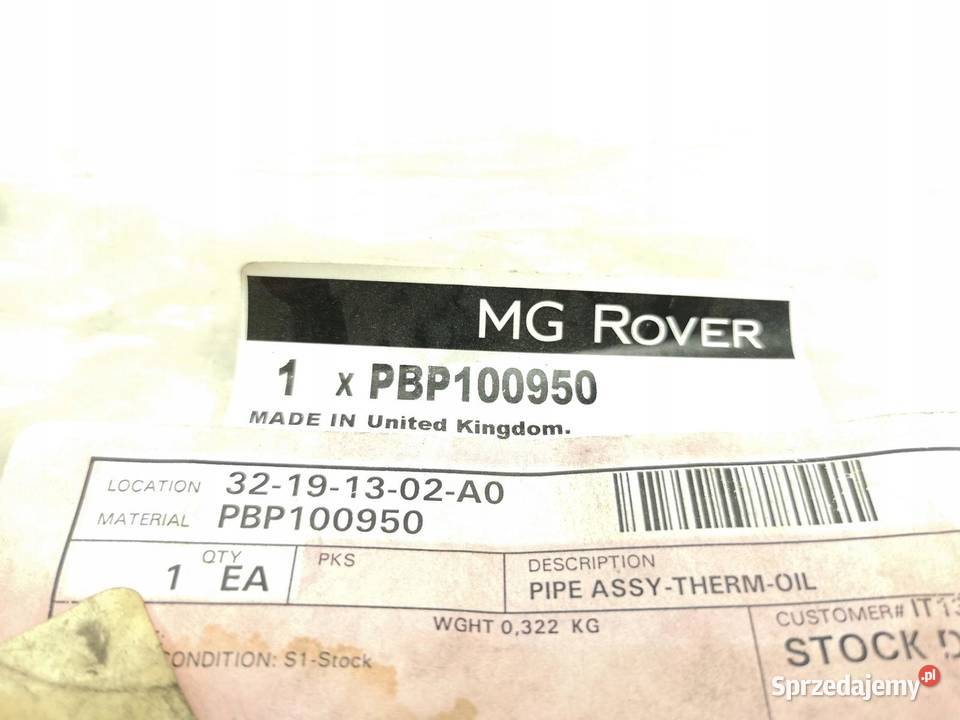 PRZEWÓD OLEJOWY ROVER 600 20 TD ORIGINAL OE osobowe Przekładnie kierownicze