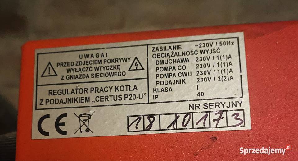 Sprzedam piec c.o.z podajnikiem