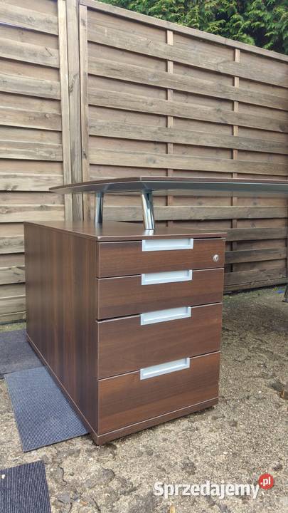 Biurko gabinetowe z dostawką i kontenerkiem