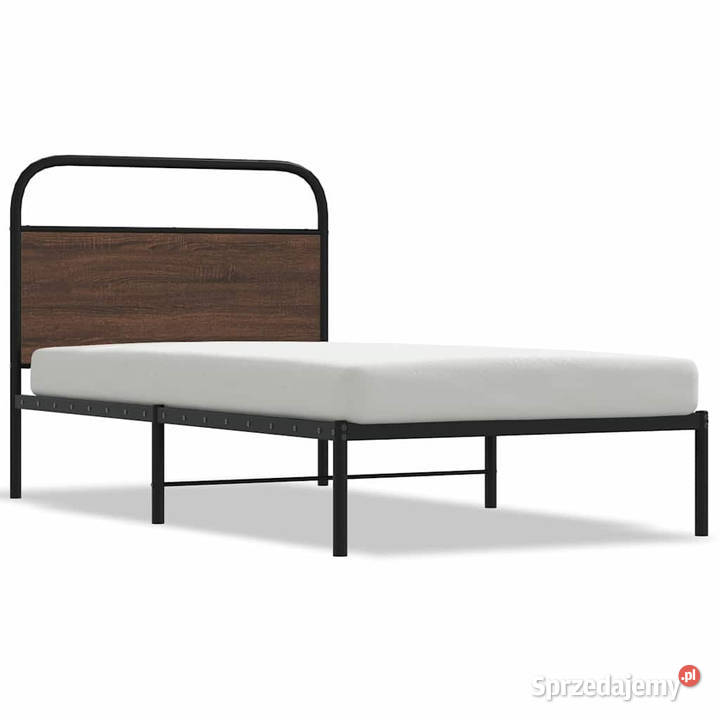 Łóżko bez materaca brązowy dąb 90x190 WM4100299 100cm mazowieckie Warszawa