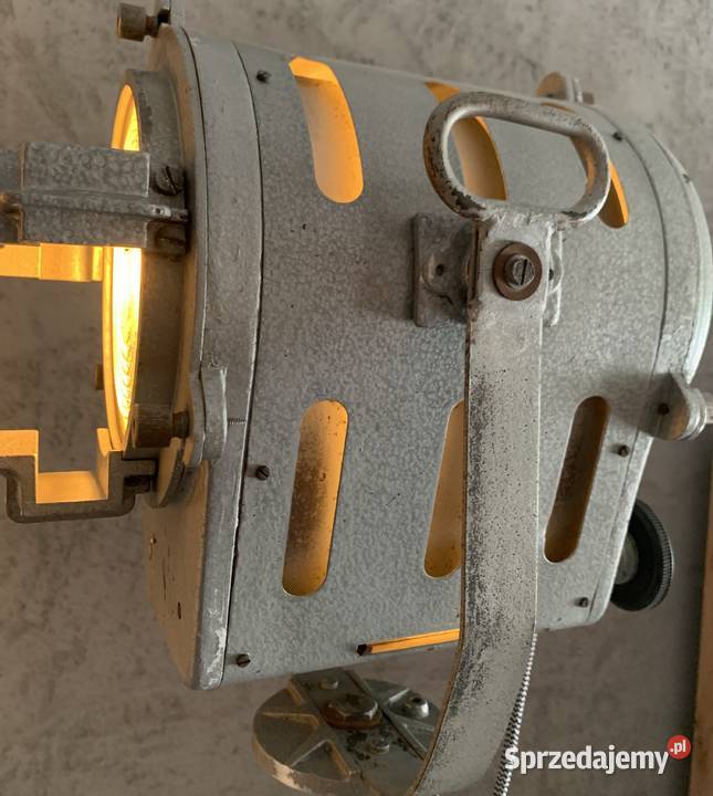 Zabytek PRL lampa filmowa Vintage loft Poznań
