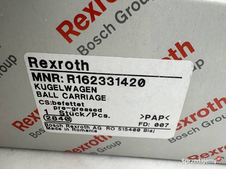 Rexroth R162331420 Wózek liniowy Warszawa