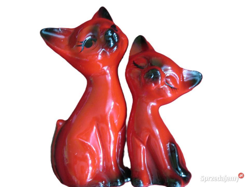 Kot figurka dwa czerwone kotki 125 i 10 Siedlce