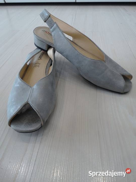 Buty Sandały Skórzane Skóra Naturalna Szare Sandały i klapki podlaskie Łomża sprzedam