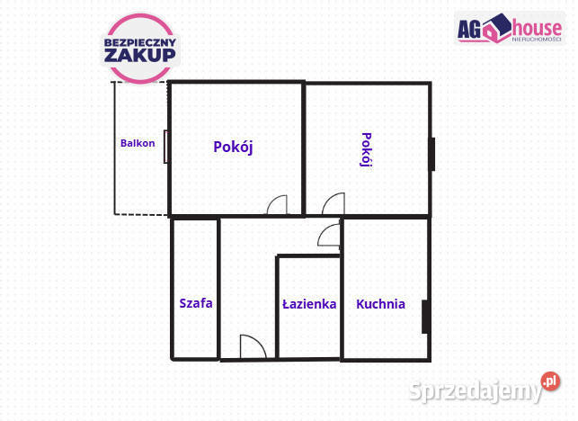 sprzedaży mieszkania 46m2 2pokojowe Gdańsk Łozy