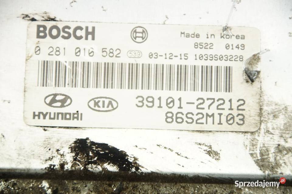 KOMPUTER SILNIKA ECU HYUNDAI SANTA FE 3910127212 kujawsko-pomorskie Lipno sprzedam
