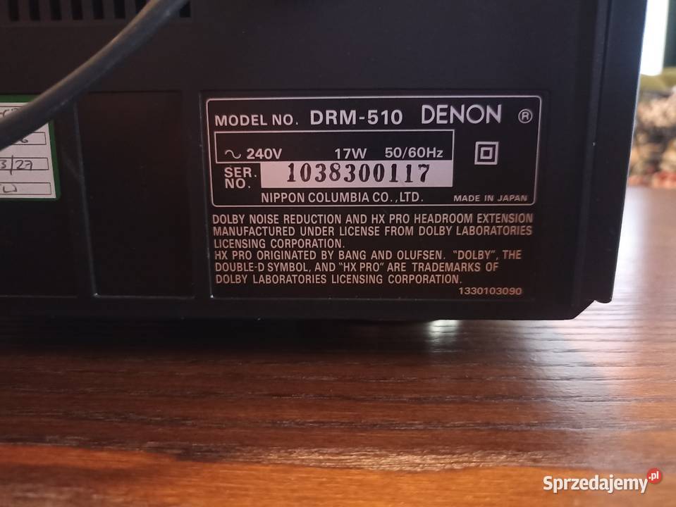 Deck magnetofon DENON DRM510 serwisie Oświęcim sprzedam