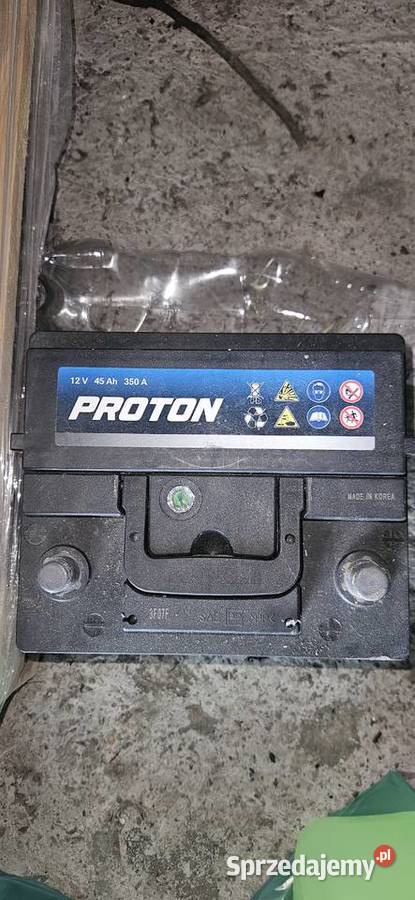 Akumulator PROTON 45Ah 350A prawy osobowe Akumulatory Majdan Ostrowski
