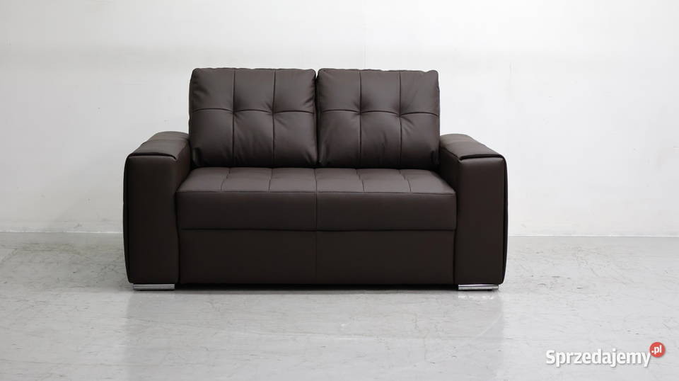 2 osobowa sofa kanapa brązowa SKÓRA naturalna Poznań sprzedam