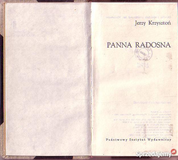 8760 PANNA RADOSNA JERZY KRZYSZTOŃ Książki i Podręczniki Czyrna