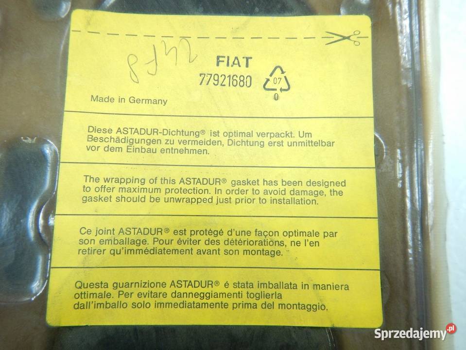 USZCZELKA GŁOWICY FIAT CROMA I 19 TD ORYGINAŁ