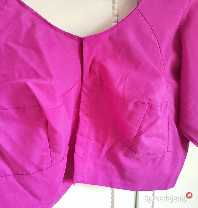 Indyjskie choli crop top gorset fuksja L różowy Topy i koszulki Szczecin