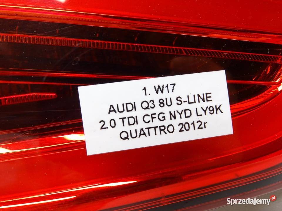 LAMPA LEWY TYŁ LEWA TYLNA W KLAPĘ 8U0945093A sprzedam