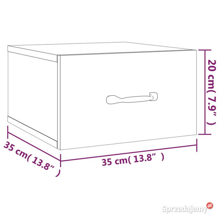 Wiszące szafki nocne 2 dąb sonoma 35x35x20 sprzedam