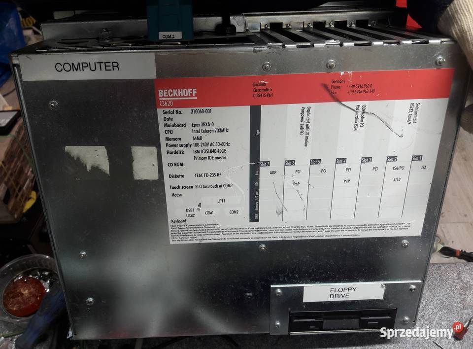 Komputer przemysłowy Beckoff z LCD C3620 Epox Kraków
