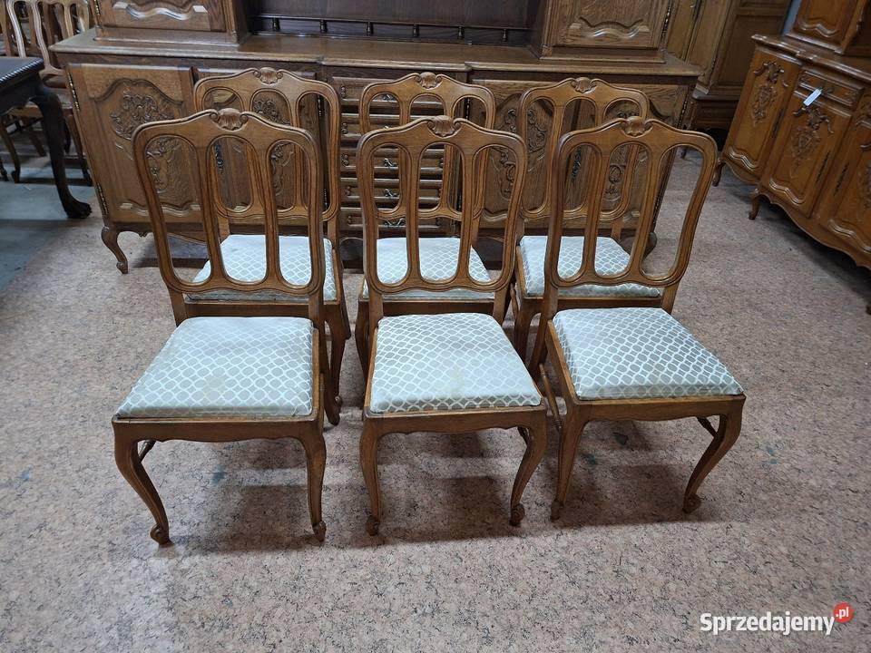 Krzesła ludwikowskie 6 sztuk małopolskie